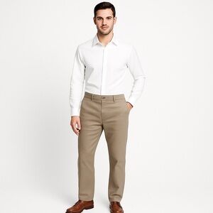J. CREW Factory Men’s Taupe “Bedford” Khaki Pants Size: W32 X L34